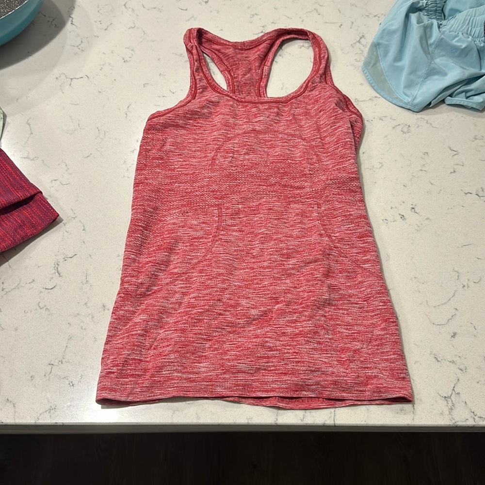Size 6 red lululemon top